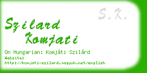 szilard komjati business card