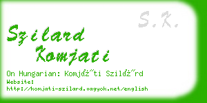 szilard komjati business card